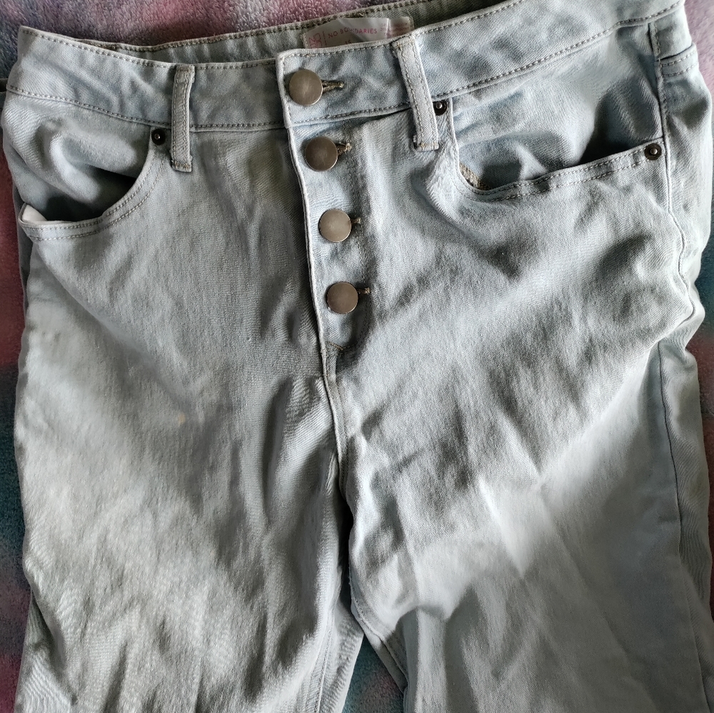 "No Boundaries" Size 15 High Waisted Light Wash Denim Jeans